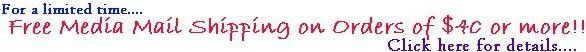 Free Media Mail on orders over $40!